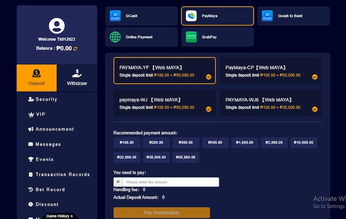deposit 30jili 13