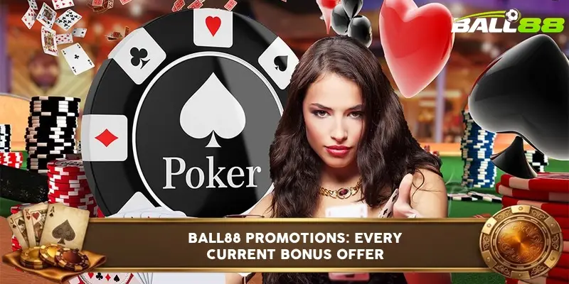 Ball88 promotions page with welcome bonus and cashback offers
