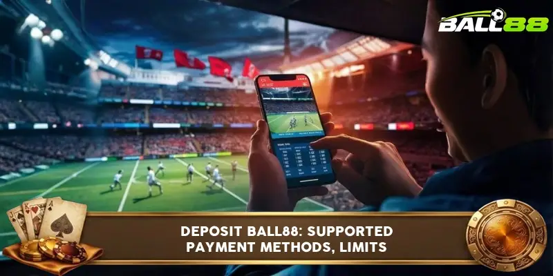 Ball88 deposit page showing available payment methods